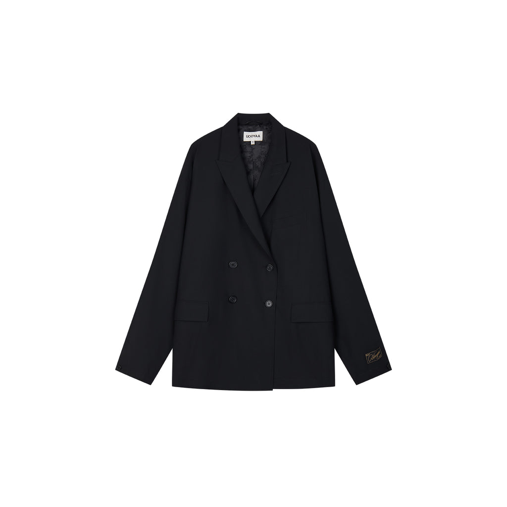 Bambi Embroidered Double-Breasted Blazer
