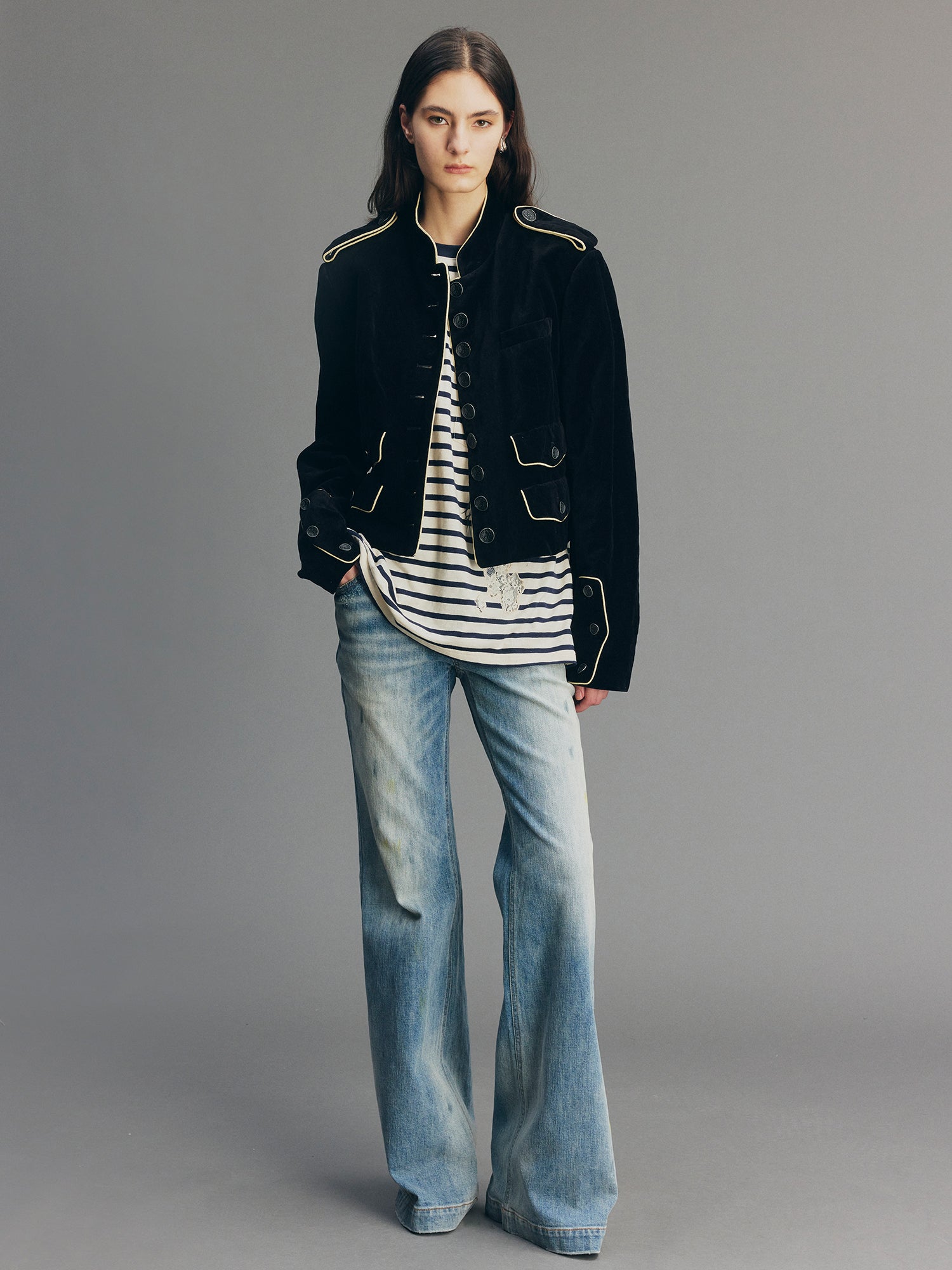 Contrast Napoleon Military Jacket