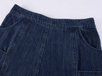 Vintage Romantic Military Denim Carpi Pants