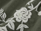 Vintage Embroidered Curved-Leg Pants