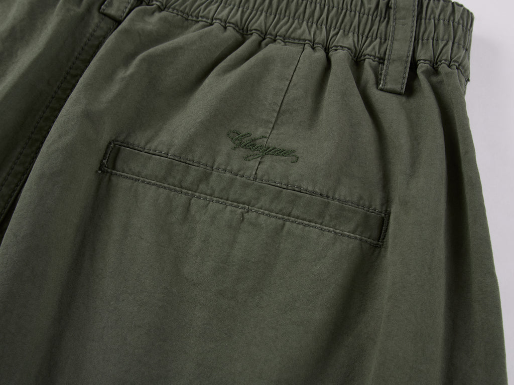 Vintage Embroidered Curved-Leg Pants