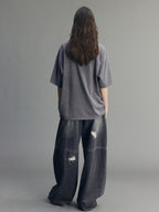 Distressed Rhinestone Five-Pocket Jeans