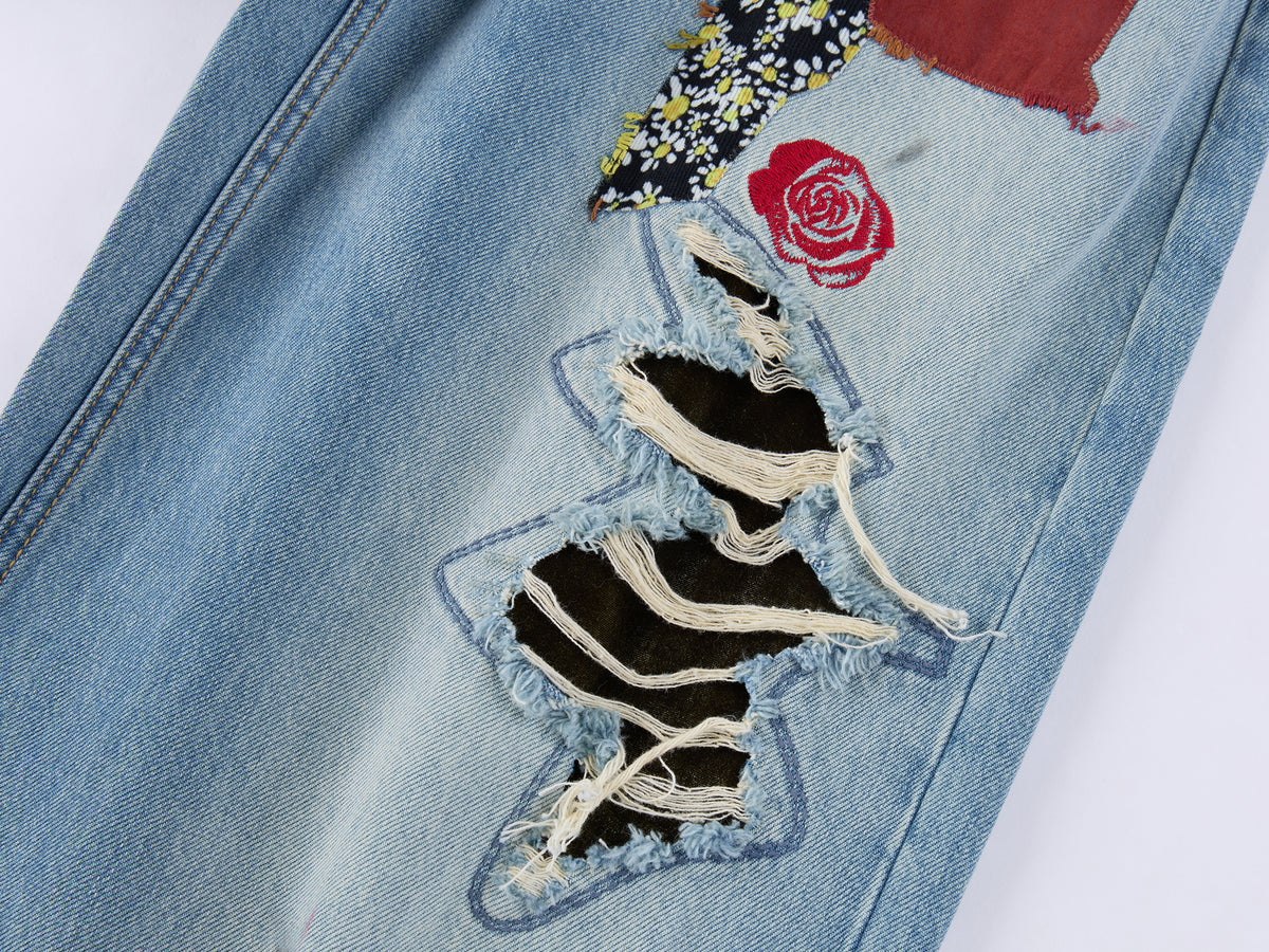 Vintage Patchwork Remake Jeans