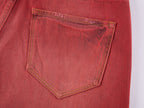 Rock Red Relaxed Straight-Leg Pants