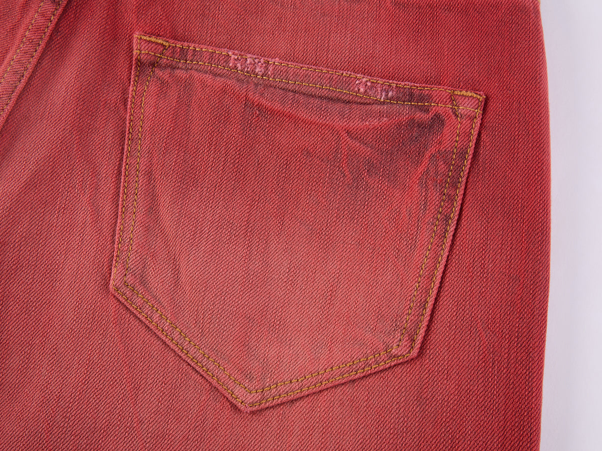 Rock Red Relaxed Straight-Leg Pants