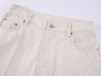 Speckled Distressed Balloon Jeans