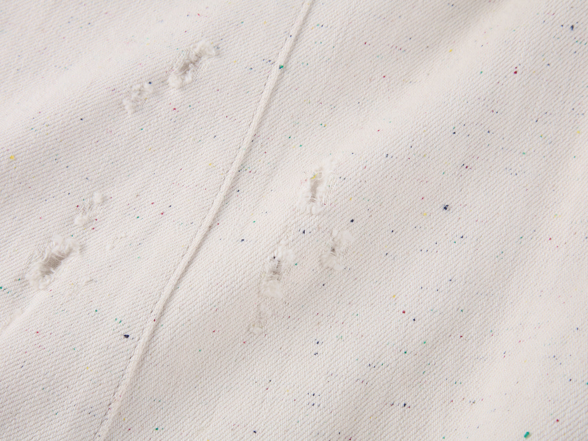 Speckled Distressed Balloon Jeans