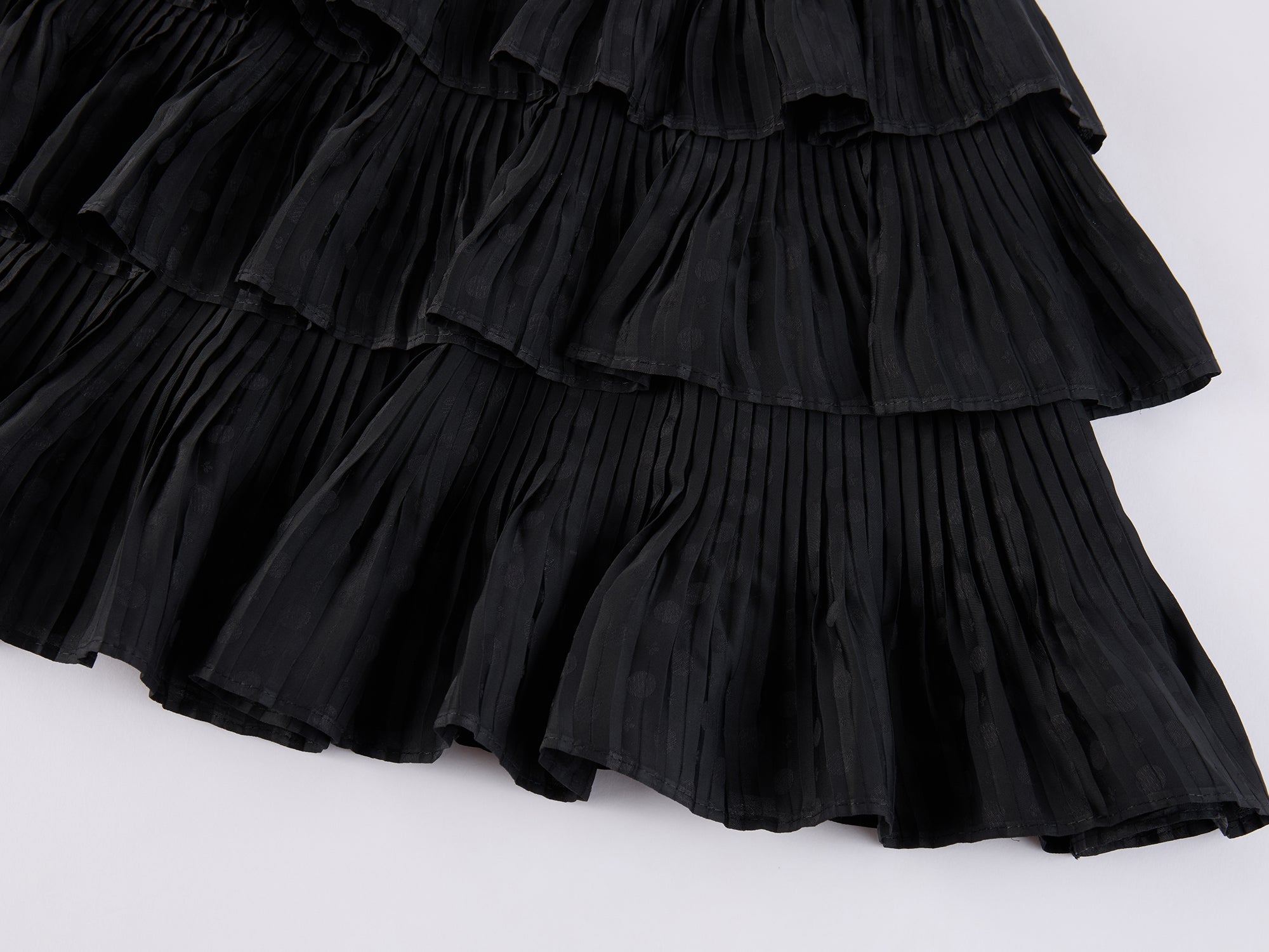 Vintage Glam Satin-Jacquard Tiered Skirt