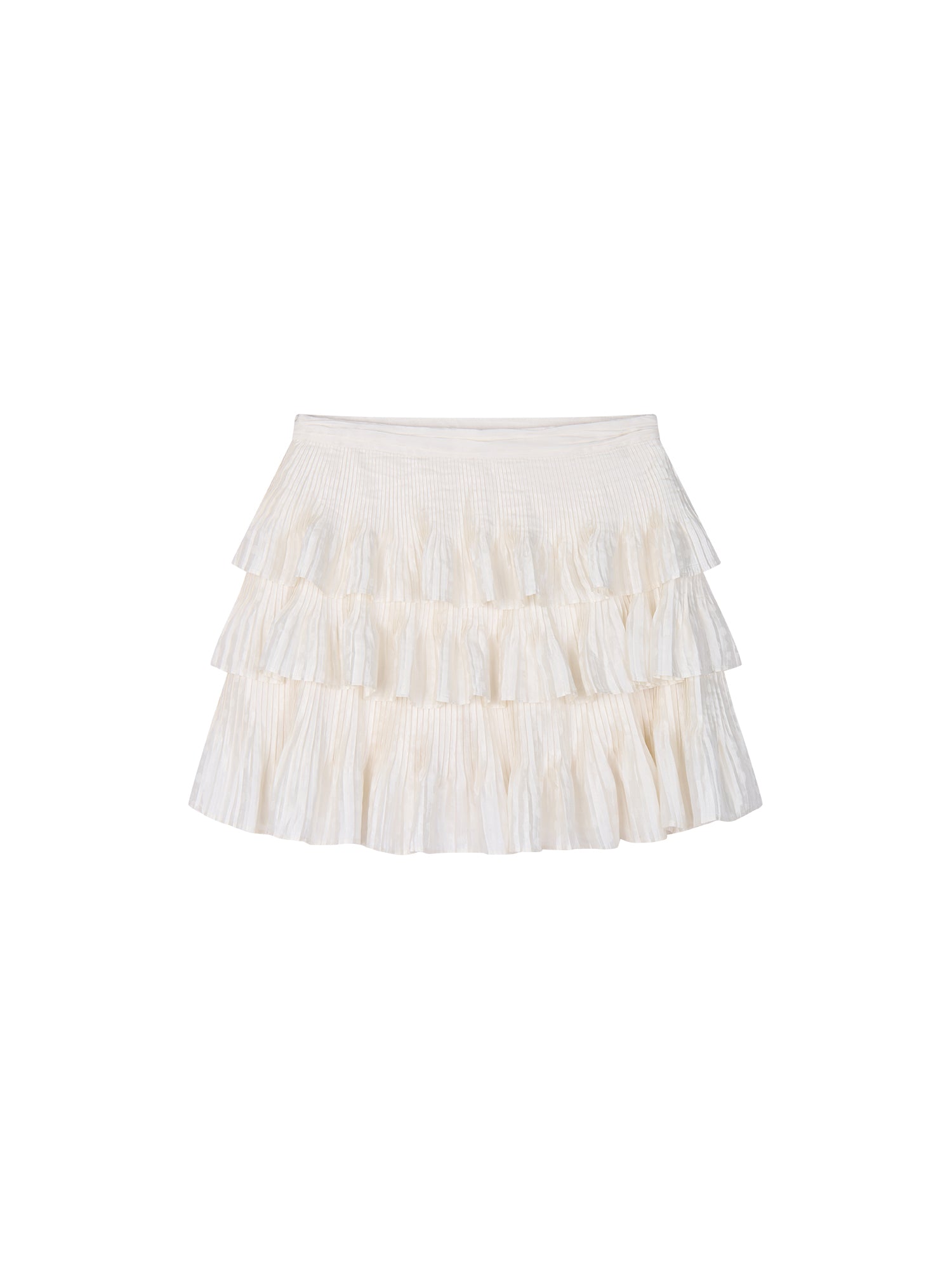 Vintage Glam Satin-Jacquard Tiered Skirt