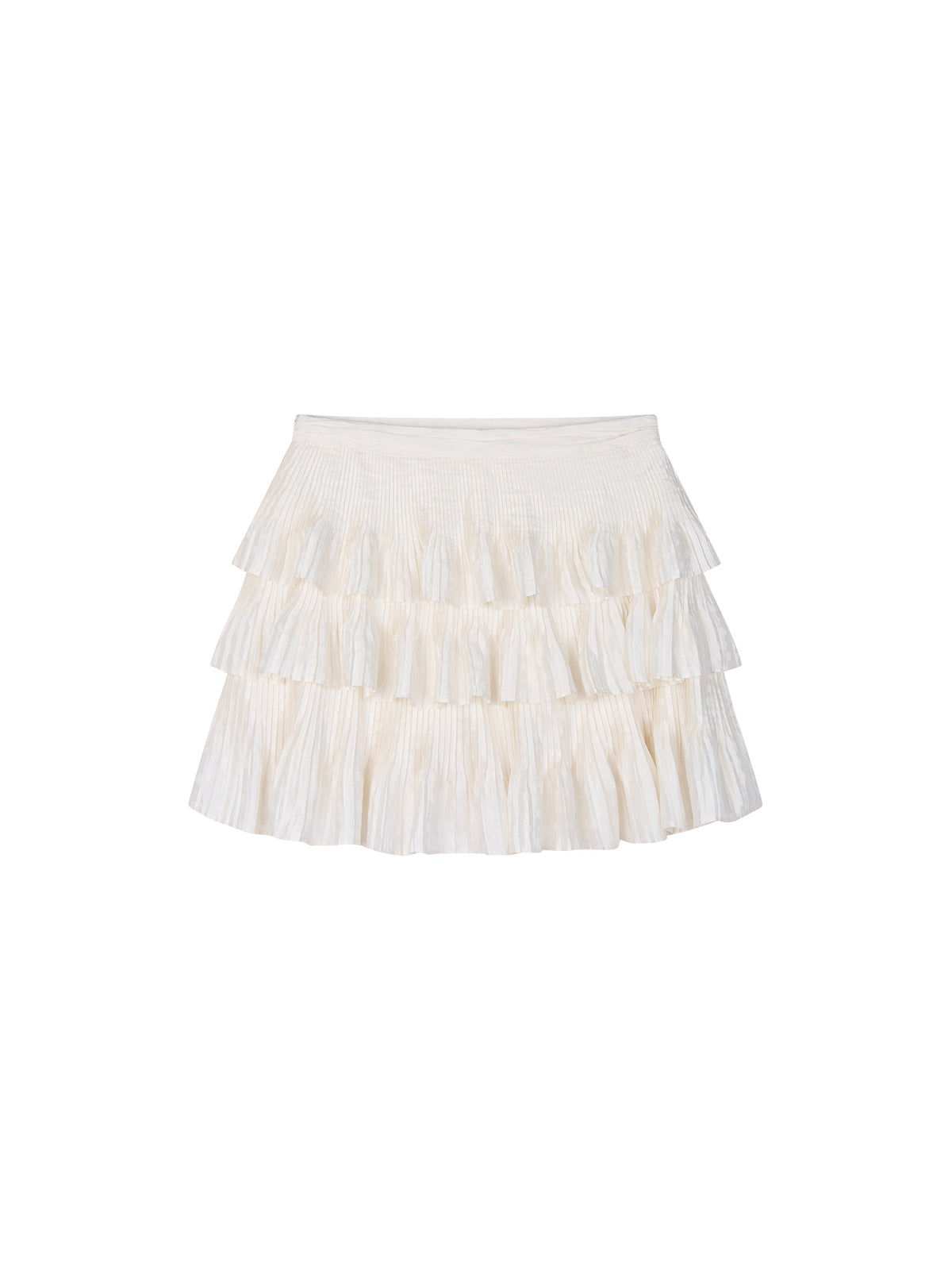 Vintage Glam Satin-Jacquard Tiered Skirt