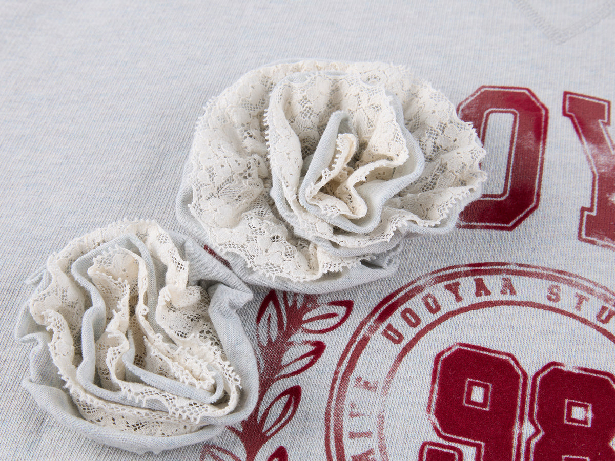 Vintage Romantic Lace Applique Sweatshirt