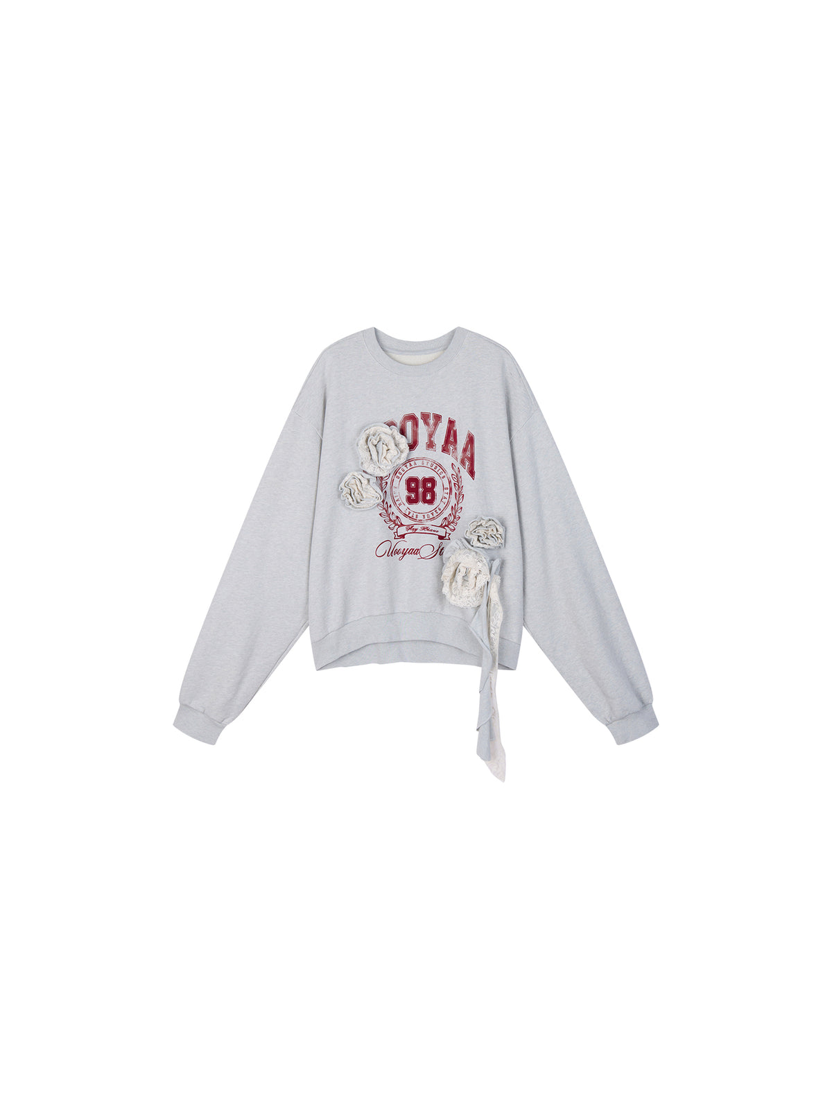 Vintage Romantic Lace Applique Sweatshirt
