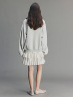 Vintage Romantic Lace Applique Sweatshirt