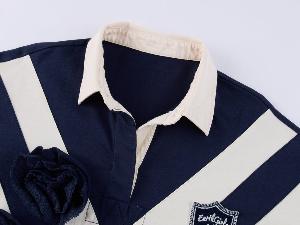 Vintage Romantic Lace Navy Sweatshirt