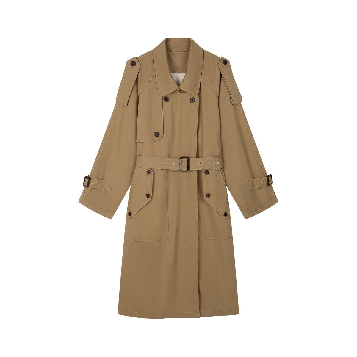 Relaxed Vintage Cotton Trench Coat