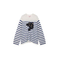 Fun Black Cat Striped Sweater
