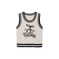 Sporty Cherry Cable-Knit Vest