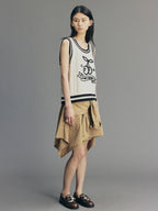 Sporty Cherry Cable-Knit Vest
