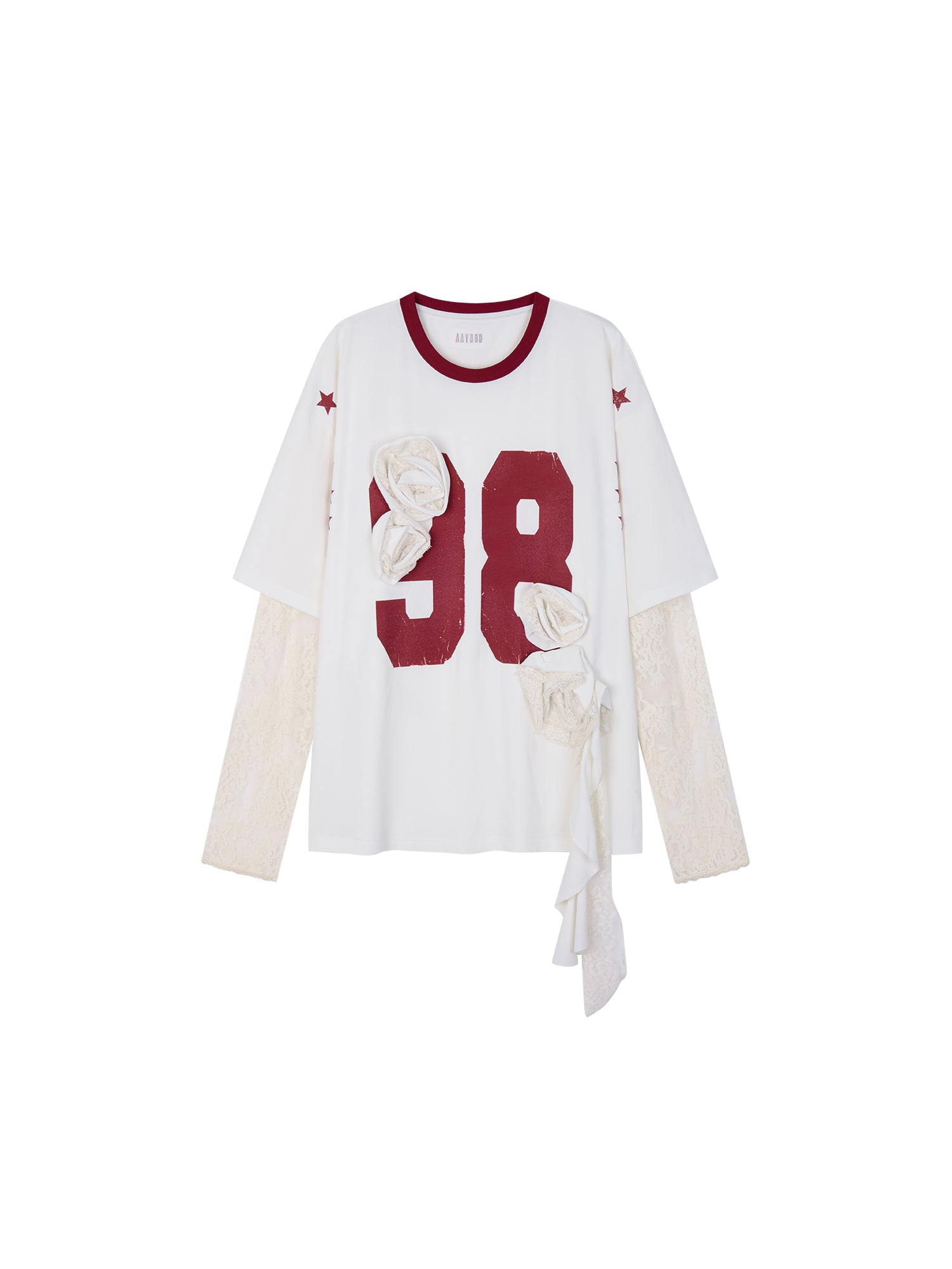 Vintage Romantic Lace  Applique T-shirt