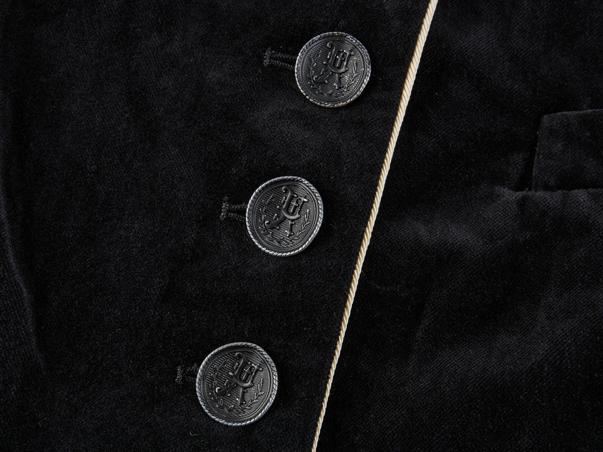 Napoleonic Officer Velvet Baseball Jacket