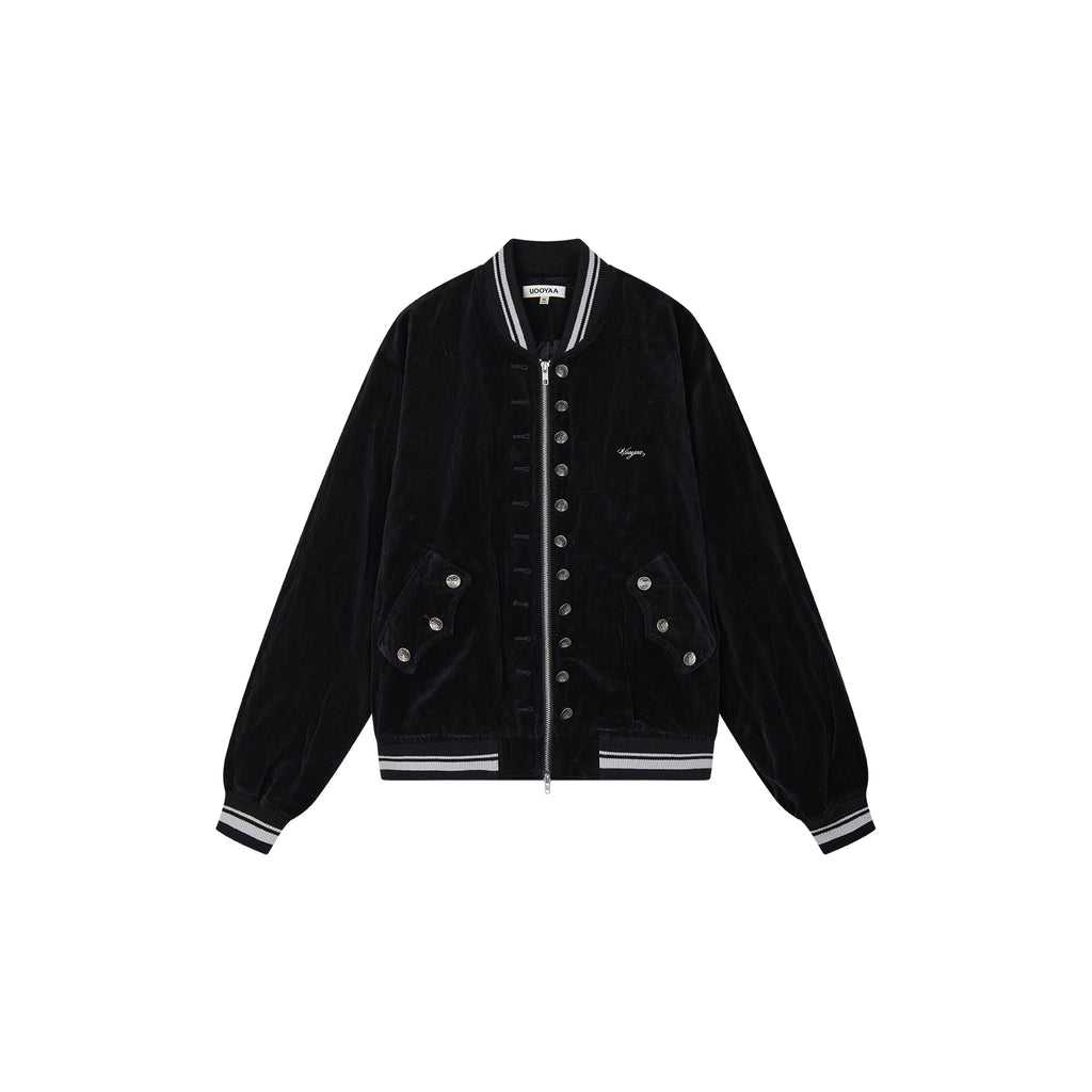 Napoleonic Officer Velvet Baseball Jacket