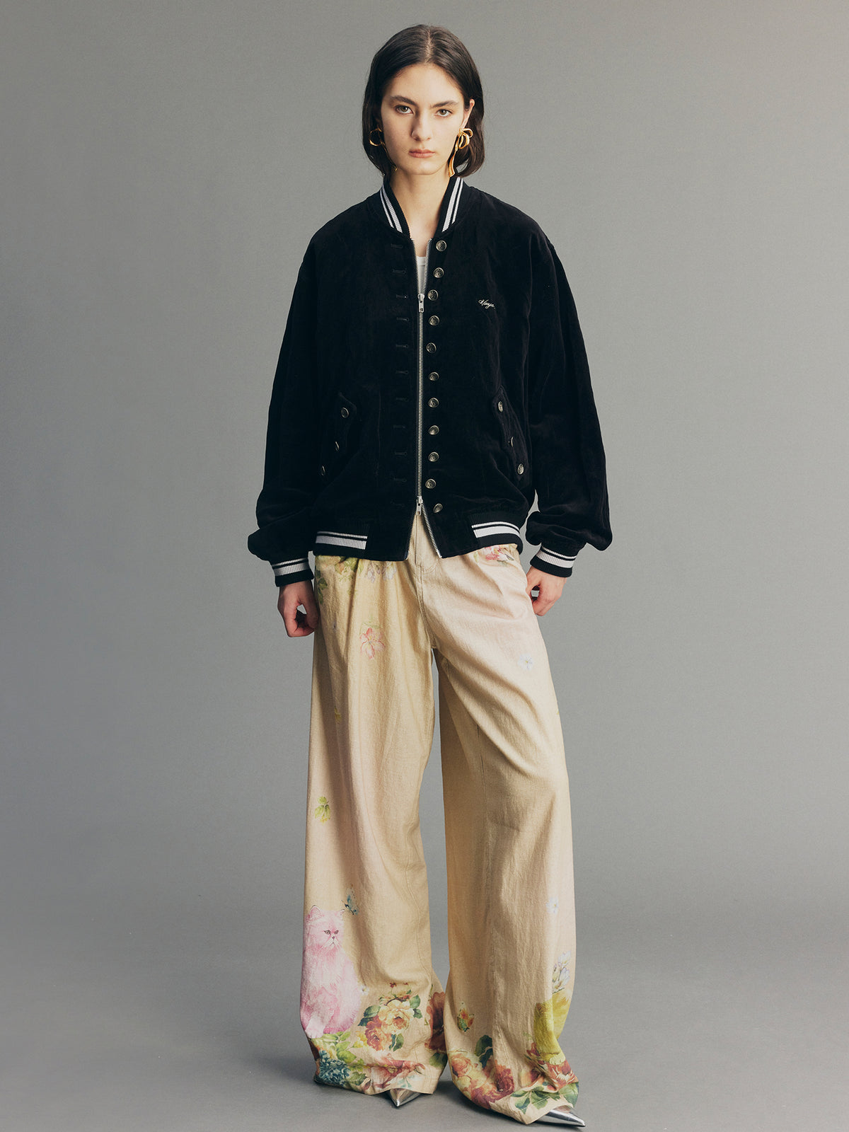 Napoleonic Officer Velvet Baseball Jacket