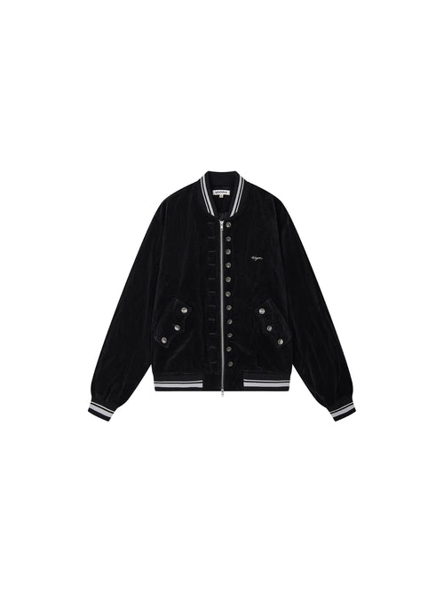 Napoleonic Officer Velvet Baseball Jacket