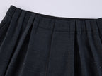 Glam Pleat Rhinestone Tailored Pants