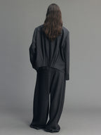 Glam Pleat Rhinestone Tailored Pants