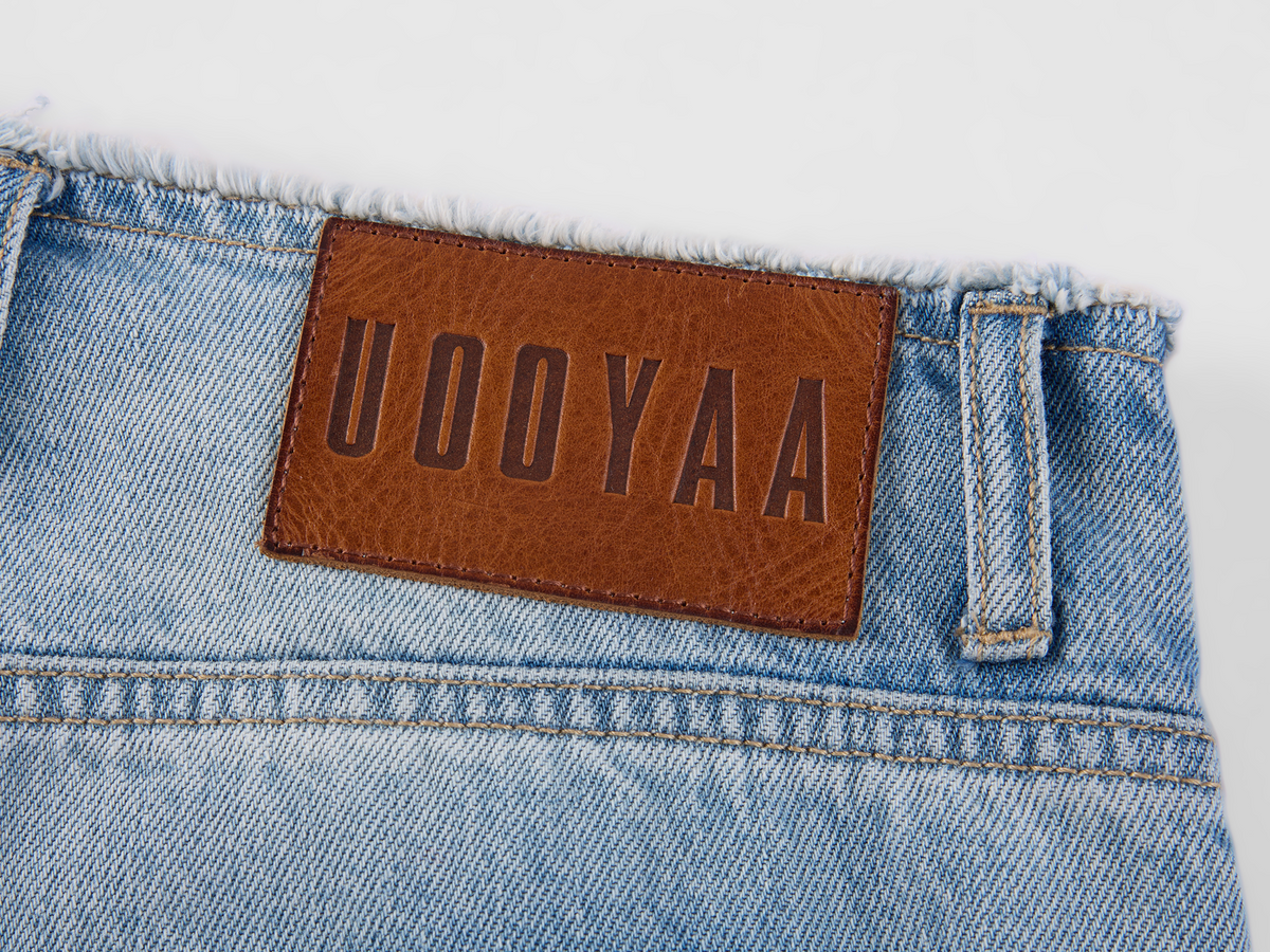 Rock Patchwork Waistband Free Distressed Jeans