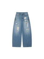 Casual Romantic Lace Crochet Bootcut Jeans