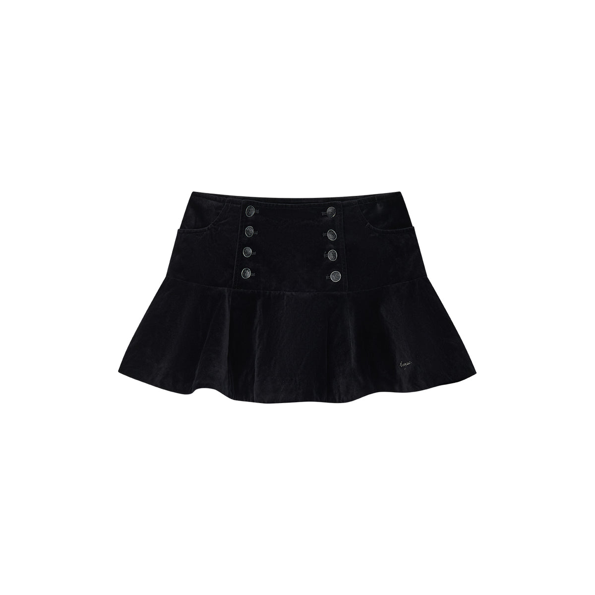 Napoleonic Officer Velvet Mini Skirt