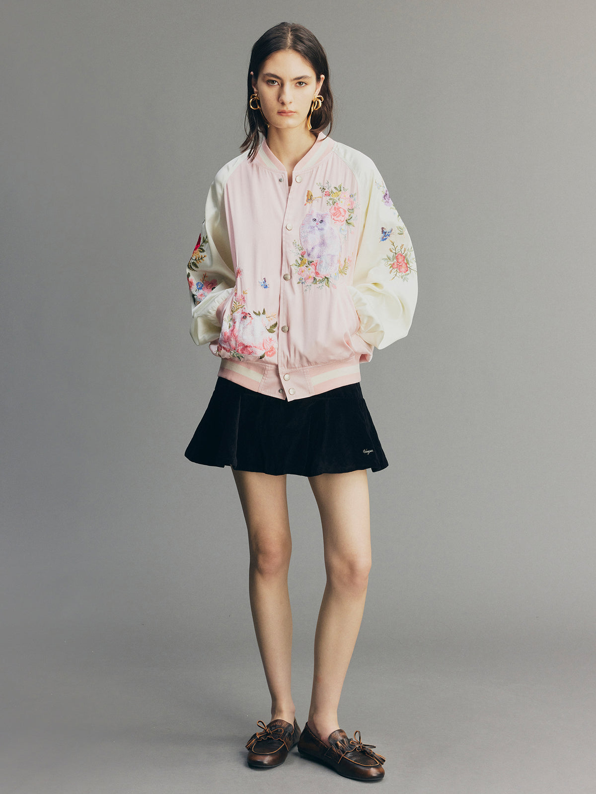 Napoleonic Officer Velvet Mini Skirt