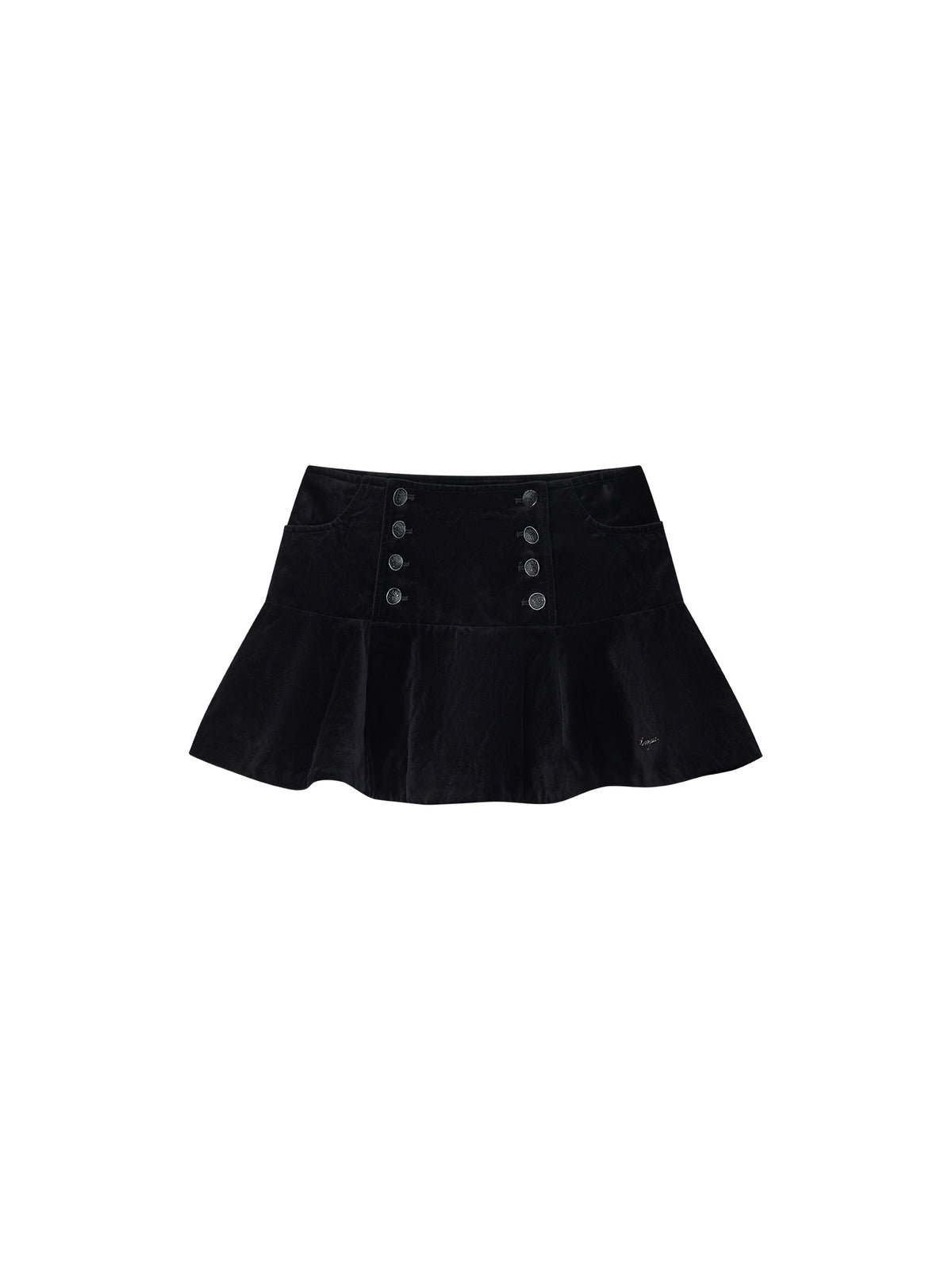 Napoleonic Officer Velvet Mini Skirt