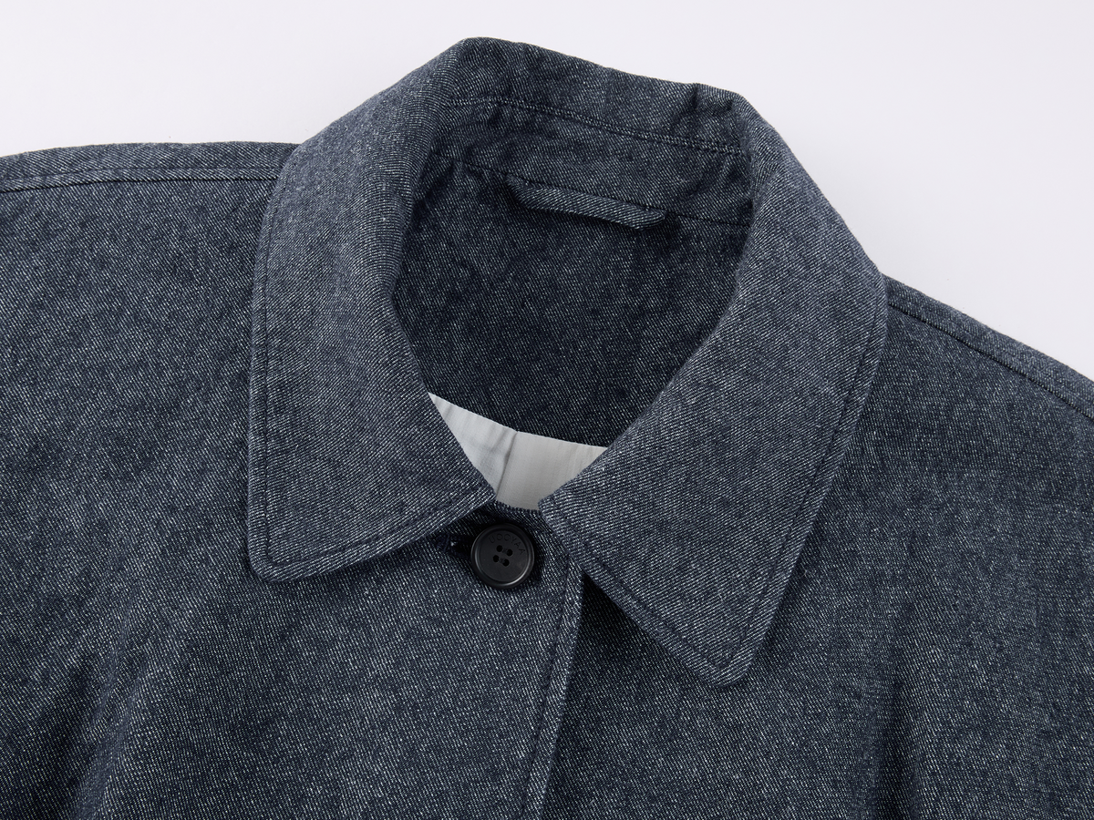 Sculptural Bow Pocket Balmacaan Coat