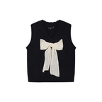 Vintage Lace Bow Knit Vest