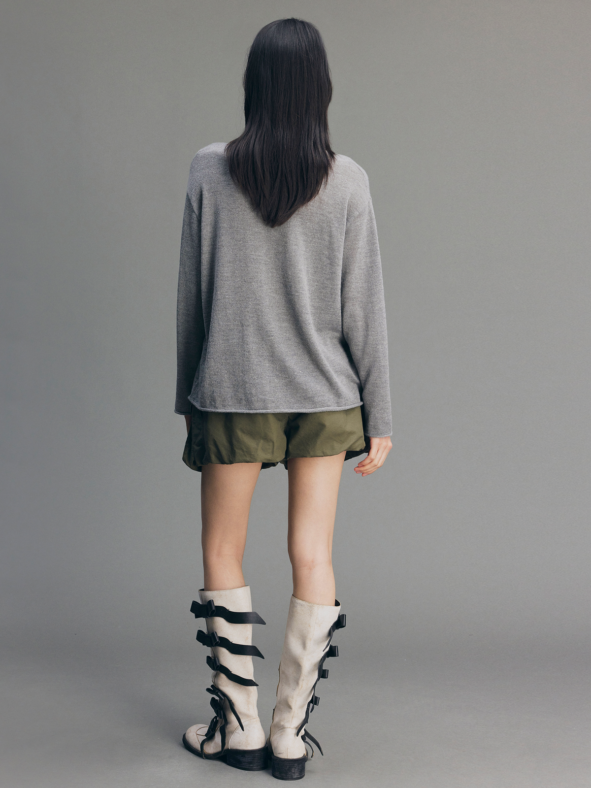 Rhinestone Pretty Girl Print Mohair Sweatshirt