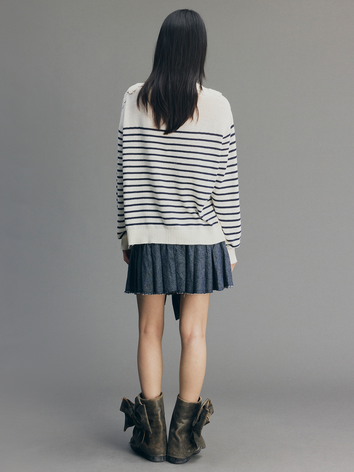 Hand-Crocheted Floral Nautical Sweater