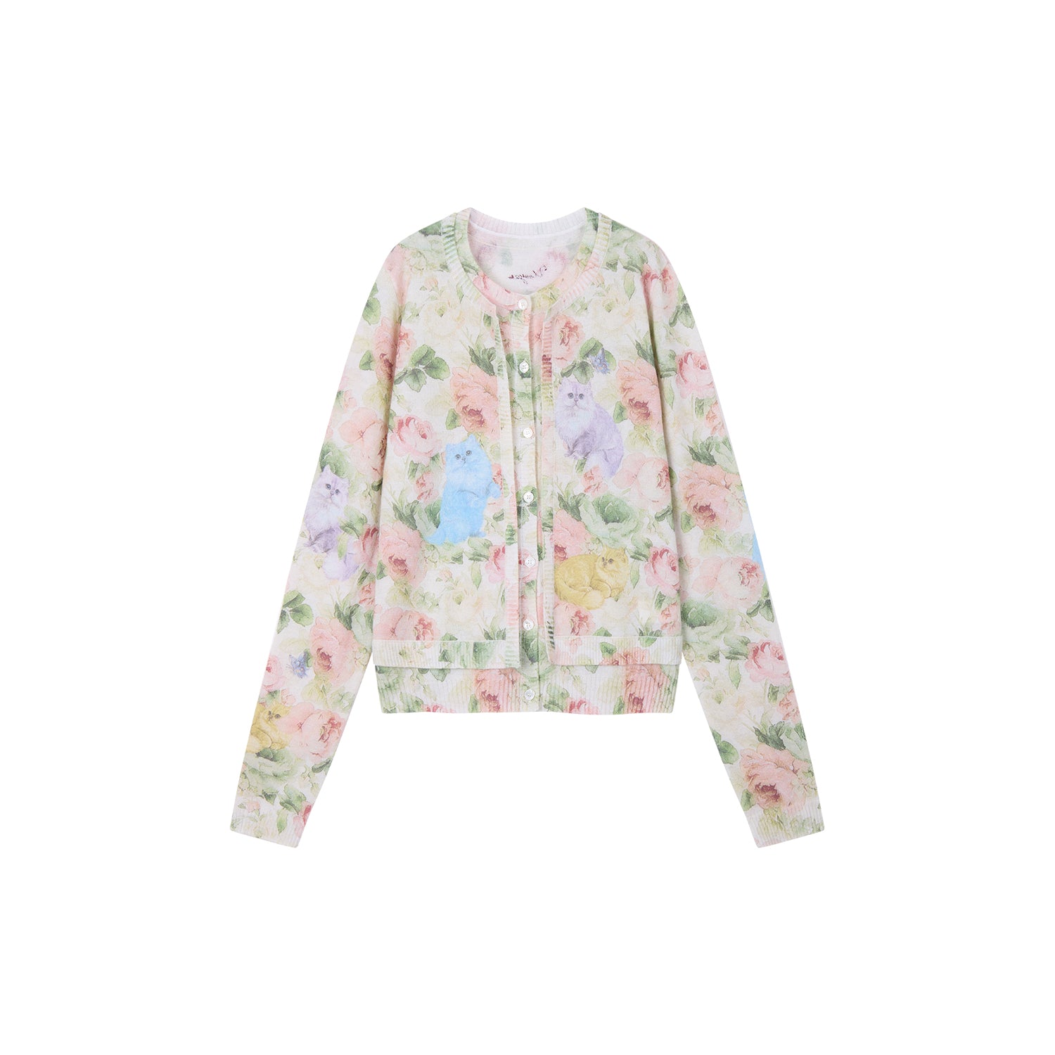 Fantasy Cat Fake Two-piece Cardigan