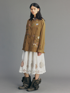 Beaded Floral Deer Embroidered Detroit Jacket
