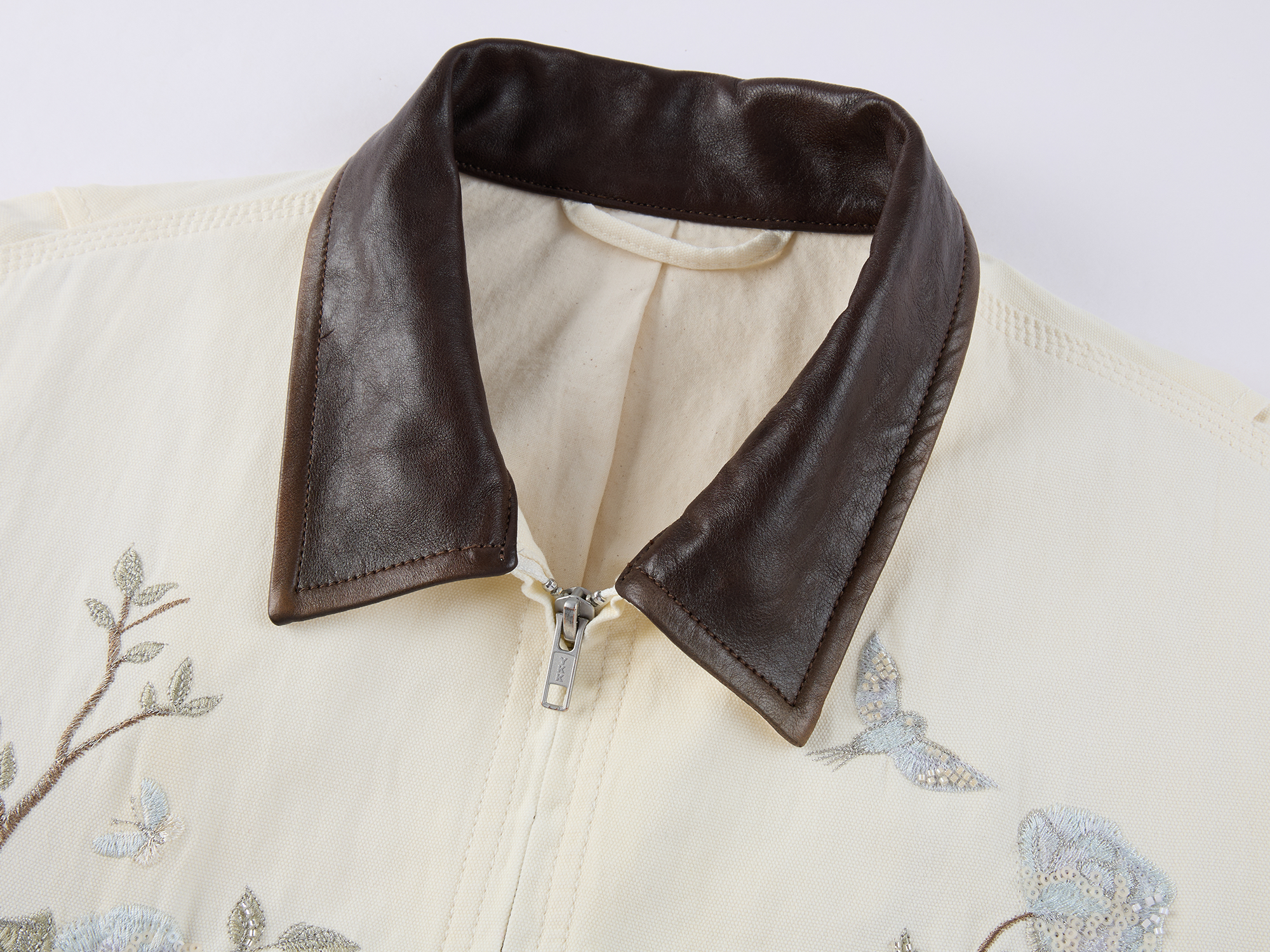Beaded Floral Deer Embroidered Michigan Jacket