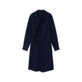 Indigo Bow Asymmetric Shirt Dress