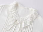 Ruffled Tie Neck Shirt
