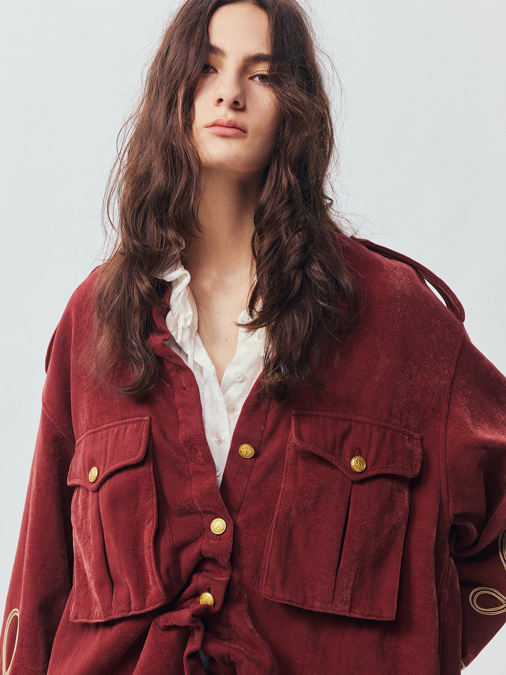 Vintage Military Braided Cord Utility Jacket