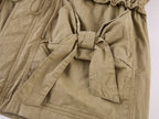 Washed Bow Pocket Padded Parka