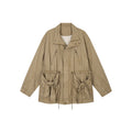 Washed Bow Pocket Padded Parka