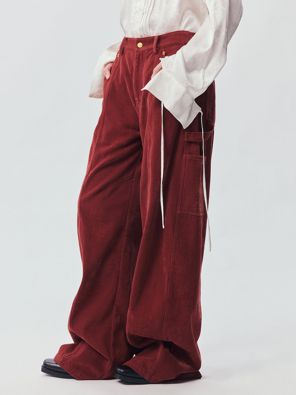 Vintage Washed Red Workwear Pants