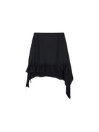 Black Flowing Layered Lace Skirt