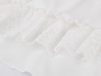 Beige Flowing Tiered Lace Skirt