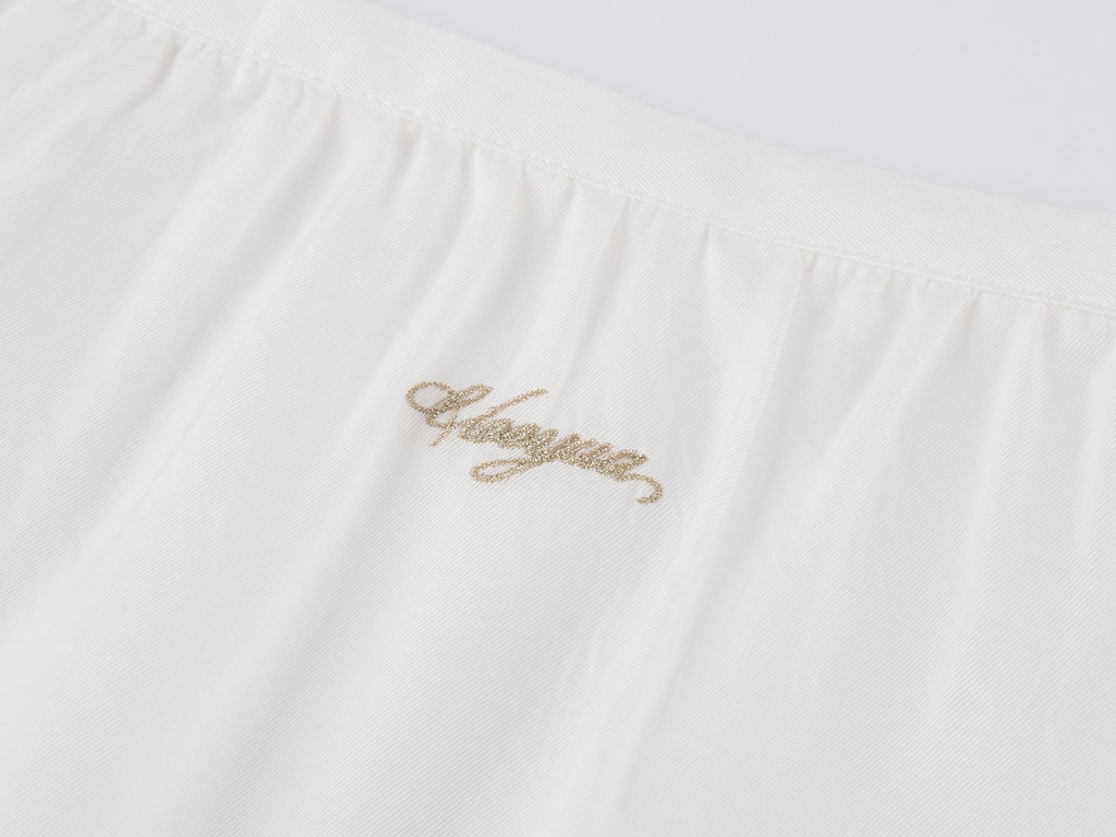 Beige Flowing Tiered Lace Skirt